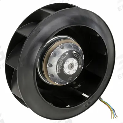 EBM-PAPST Motorized Impeller: 530 cfm Airflow @ 0.000 in SP, Permanent Split Capacitor - Motorized Impellers