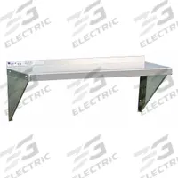 NEW AGE INDUSTRIAL Wall Shelf: 24 in x 12 in x 13 in, 24 in x 12 in, 200 lb Load Capacity, Aluminum (MPN NS675). Key specifications — Material: Aluminum; Standards: NSF; Finish: Unfinished; Brand: NEW AGE INDUSTRIAL.