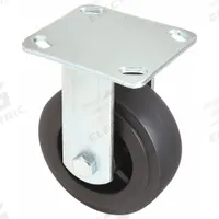 DAYTON Rigid Caster: 650 lb Load Capacity, 5 in Overall Lg, 2 in Overall Wd, Polyolefin/Steel, Black (MPN R004). Key specifications — Material: Steel; Compatible Grainger Part Number: 3W215; Color: Black; Brand: DAYTON; Manufacturer Part Number: R004.