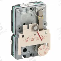 SIEMENS Pneumatic Thermostat: 45° to 85°F, 1 Pipe, Low Volume Pipes/Air Flow Output, Direct, 192-200. Key specifications — Temperature Control Range: 45° to 85°F; Number of Pipes/Air Flow Output: 1 Pipe, Low Volume; Thermostat Action: Direct; Mounting Direction/Includes Cover: Vertical, No; Brand: SIEMENS.