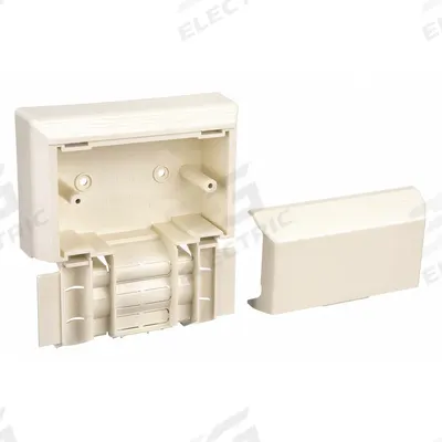 PANDUIT Offset Box: T-45, Plastic - Outlet Boxes for Nonmetallic Single-Channel Raceways