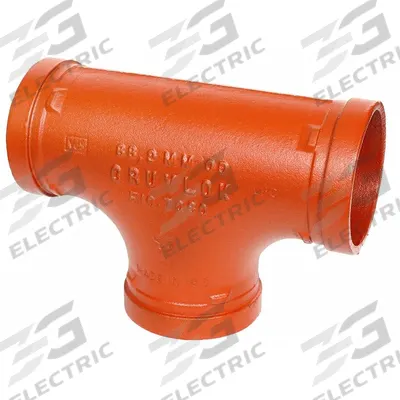 GRUVLOK Metal Pipe Tee: Tee, 4 in x 4 in, EPDM Seal, Ductile Iron, Grooved x Grooved - Grooved Pipe Fittings