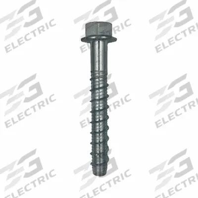 MKT FASTENING Screw Anchor: 2 1/4 in Overall Lg, 1/4 in Dia, Steel, External Hex, Hex - Hex-Head Screw Anchors