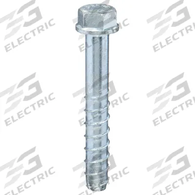 APPROVED VENDOR Screw Anchor: 5 in Overall Lg, 1/2 in Dia, Steel, External Hex, Hex, Steel - Heavy-Duty Hex-Head Screw Anchors