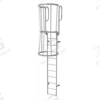 TRI-ARC Fixed Ladder with Safety Cage: 14 ft Overall Ht, 18 in Overall Wd, Steel, 11 Rungs (MPN WLFC1211). Key specifications — attr1050722: TRI-ARC; attr1050760: Assembled; attr1083696: 1.
