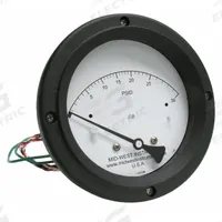 MIDWEST INSTRUMENT Differential Pressure Gauge & Switch: Back, 1/4 in NPT Female, 120, 4 1/2 in Dial (MPN 120AC-00-O-AA-30P). Key specifications — Sensor Type: Piston; Series: 120; Housing Material: Aluminum; Certificate of Calibration: Not Included; Gauge Accuracy: ±3-2-3%.