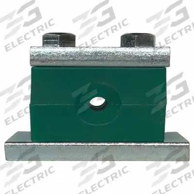 ZSI Vibration-Damping Pipe Clamp: Ribbed Bore, Steel Clamp, Polypropylene Cushion - Vibration-Dampening Textured Core Beta Clamps