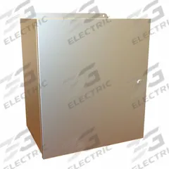 HAMMOND Electrical Enclosure: Stainless Steel, 16 in x 14 in x 10 in, NEMA 12/13/3R/4/4X, w/Panel (MPN EJ161410SS). Key specifications — Brand: HAMMOND; Closure Method: Latches; Enclosure Material: Stainless Steel; Knockouts: Not Included; Includes Inner Panel: with Inner Panel Included.