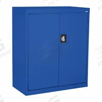 SANDUSKY Shelf Cabinet: 36 in x 18 in x 36 in, Recessed Handle & Three-Point Locking, Frame, Blue (MPN EA2R361836-06). Key specifications — Cabinet Color: Blue; Method of Construction: Welded; Base Type: Frame; Assembled: Assembled; Mobility: Stationary; Adjustable Shelves: (2) Adjustable; Cabinet Finish: Powder Coated; Door Handle Type: Recessed.