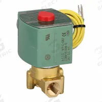 REDHAT Solenoid Valve: 2-Way, Normally Closed, 1/4 in Pipe Size, 24V DC, High Flow, Brass Body (MPN 8262H202). Key specifications — Pipe Size: 1/4 in; Voltage: 24V DC; Brand: REDHAT; Coil Enclosure: Watertight.