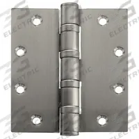 BEST Butt Hinge: Steel, Full Mortise, 1 3/4 in Leaf Wd (MPN FBB168 5X4 DOOR HINGE US26D STL). Key specifications — Removable Pin: Yes; Bearing Type: Ball; Material: Steel.