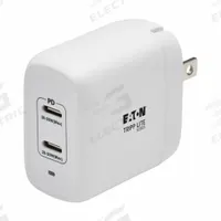 EATON TRIPP LITE Usb Charger: 120V AC/230V AC, 1.2A, 50/60Hz, 2 Output Connectors, White (MPN U280-W02-40C2-G). Key specifications — Power Requirement: 120V AC; 230V AC, 1.2A, 50; 60Hz; Output Connection Type: (2) USB C Female; Color: White; Brand: EATON TRIPP LITE.