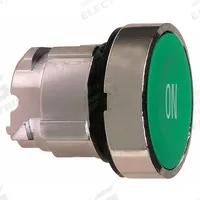 SCHNEIDER Flush Push Button: Green, 22 mm Mounting Size, Metallic, Momentary (MPN ZB4BA341). Key specifications — Brand: SCHNEIDER; Action: Momentary; Legend: On; Series: XB4; Push Button Material Type: Metallic.
