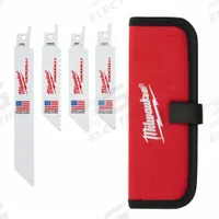 MILWAUKEE Reciprocating Saw Blade Set: 10 Pieces, Reciprocating Saw Blade Set, 4 in_6 in Blade Lg (MPN 49-22-0220). Key specifications — attr1132189: MILWAUKEE; attr1132196: (3) 49-00-5418 for EMT.