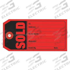 PARTNERS BRAND Sold Tag: Colored, Cardstock, 4 3/4 in Tag Ht, 2 3/8 in Tag Wd, Red, 500 PK (MPN G26010). Key specifications — Tag Color: Red; Tag Style: Plain; Tag Material: Cardstock; Brand: PARTNERS BRAND; Shipping Tag Type: Colored.