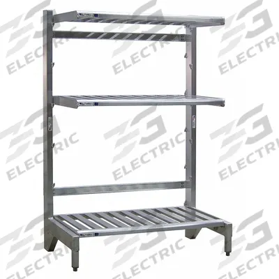 NEW AGE INDUSTRIAL Cantilever Rack: 60 in x 21 in x 72 in, 3 Shelves - Lightweight Corrosion-Resistant Cantilever Shelving