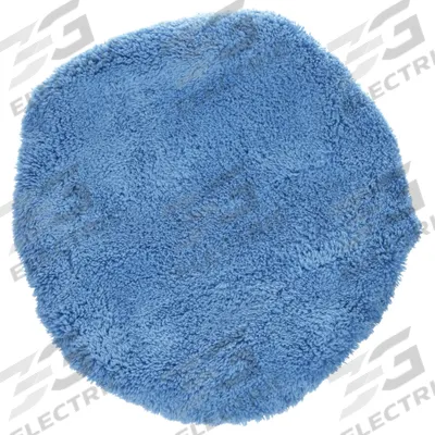 CARRAND Polishing Bonnet: Bonnet, Elastic Band, Microfiber, 6 in Outside Dia, Blue - Vehicle Polishing Bonnets