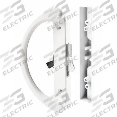PRIME-LINE Sliding Door Lock: 2 in Lg, 1 1/8 in Wd - Recessed Handles for Sliding Doors