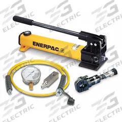 ENERPAC Hydraulic Cutterhead Set: Hand Pump, Guillotine Head, 10,000 psi, STC, 3/8" (MPN STC750H). Key specifications — attr653264: .69 Copper/Aluminum Wire; attr666409: Hand Pump; attr653285: STC; attr653276: Self-Contained Hydraulic Cutter Set; attr653275: 3/8"; attr653265: .63 Steel Wire Rope; attr653250: ENERPAC; attr653253: Soft Steel Bolts.