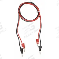 APPROVED VENDOR Test Leads: Black/Red Electrical Current Color, Stacking Banana Plug, 3 3/8 ft Lg (MPN 4WRF6). Key specifications — Brand: APPROVED VENDOR.