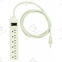 APPROVED VENDOR Outlet Strip: 6 Outlets, 6 ft Cord Lg, 15 A Current, Not UL Rated for Healthcare (MPN 52NY43). Key specifications — attr1326918: APPROVED VENDOR; attr1326934: Keyhole.