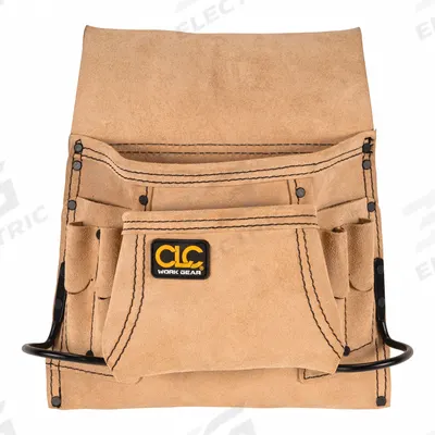 CLC Tool Pouch: For 2 3/4 in Belt Wd - Max, 8 Pockets, Tan - Leather Tool Pouches