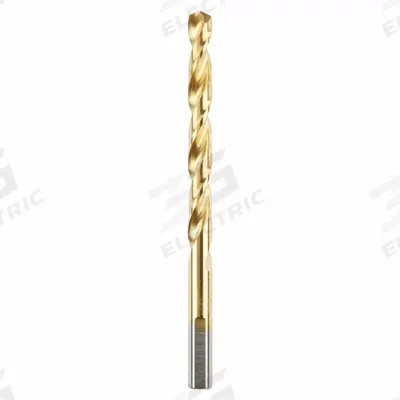 MILWAUKEE Jobber Length Drill Bit: 9/32", 135° Split Point, TiN-Coated HSS - Chip-Clearing High-Speed Steel Jobber-Length Drill Bits