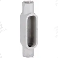Conduit Outlet Body: Aluminum, 1 in Trade Size, C Body, 11 cu in Body Capacity, Threaded Hub (MPN C37SA). Key specifications — Finish: Powder Coated; Includes: Set Screw Hubs; For Use With: IMC; Brand: HUBBELL KILLARK; Hub Style: Threaded; Mfr. Series: Duraloy 7.