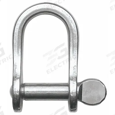RONSTAN D-Shackle: Chain Shackle, 1,545 lb Working Load Limit, 1/2 in Compatible Rope Dia - Corrosion-Resistant Chain Shackles for Lifting