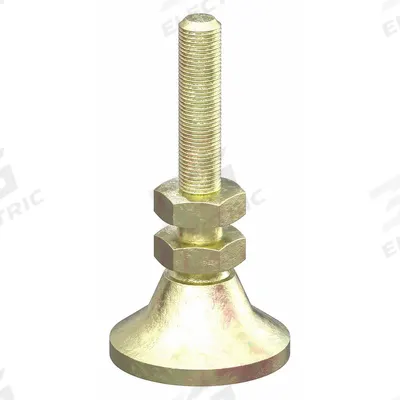 80/20 Leveling Feet: 10 Series/15 Series, Steel, 1 in x 1 in x 1 61/64 in, Drop-In - Pivot Leveling Feet