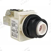 SCHNEIDER ELECTRIC Pilot Light: 30 mm Panel Mounting Size, No Lens Included, LED, 9001SK Series (MPN 9001SKT35LR). Key specifications — Lens Color: No Lens Included; Series: 9001SK; Brand: SCHNEIDER; Includes Push-To-Test: Push-To-Test Included.