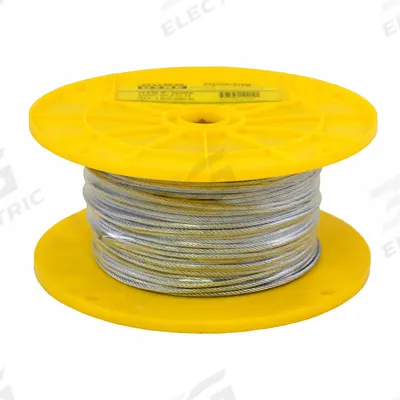 DURODYNE Wire Rope: 500 ft Cable Lg, WC3 Cable Size - Duct Hangers