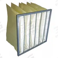 GRAINGER Pocket Air Filter: 24 in x 24 in x 22 in, MERV 14, Yellow, Synthetic, 6 Pockets (MPN 6B641). Key specifications — Display Sell UOM: EA; Brand: GRAINGER; Media Material: Synthetic; Performance Rating: MERV 14.