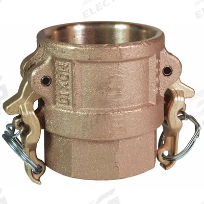 DIXON VALVE & COUPLING Cam and Groove Coupling: 2 1/2 in Coupling Size, 2 1/2 in Hose Fitting Size - Type D Forged Brass Cam & Groove Fittings