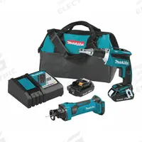 MAKITA Cordless Tool Combination Kit: 2 Tools, Cut-Out Tool/Screwdriver, 18 V DC Volt, LXT®, LXT® (MPN XT255R). Key specifications — attr1176460: Screwdriver.