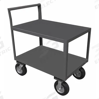 APPROVED VENDOR Metal Shelf Cart: 1,200 lb, 39 in L x 24 in W x 41 in H Overall Dim - Low-Profile Instrument Carts with Lipped Metal Shelves