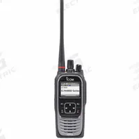 ICOM Handheld Two Way Radio: F4400D Series, UHF, Analog and Digital, NXDN, 5 W, 1,204 Channels, 8 hr (MPN F4400DS 43 USA). Key specifications — Color: Gray; FCC License Required: Yes.