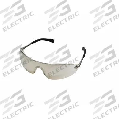 CREWS Safety Glasses: Gray Lens, Frameless, Scratch-Resistant, Silver Frame - Padded Comfort-Fit Safety Glasses