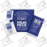 THERMOSAFE Flex Ice Pack: Leak Proof Cold Pack, 3 oz Wt, 3 in Lg, 5 in Wd, 60 PK (MPN FLEX500). Key specifications — Brand: THERMOSAFE; Cold Pack Style: Leak Proof.