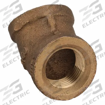 APPROVED VENDOR Metal Pipe Elbow: 45° Elbow, 3/8 in x 3/8 in, Class 125, None Brass - Threaded Low-Pressure Pipe Fittings for Potable Water