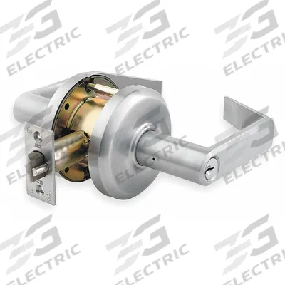 DORMAKABA Door Lockset: Storeroom Lever Locksets, Chrome, ADA Compliant