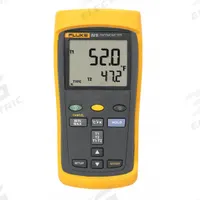 FLUKE Thermocouple Thermometer: -418°F to 1999°F, For Type E/Type J/Type K/Type T Thermocouple Type (MPN FLUKE-52-2/CWG). Key specifications — Testing Functions: Average Temperature; Accuracy: ±0.05 % + 0.3 °C; Brand: FLUKE.
