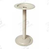 HALLOWELL Bench Pedestal: 8 in x 15 7/8 in, Steel, Tan, Powder Coated, Round Post Pedestal (MPN 4805PT). Key specifications — Color: Tan; Footplate Shape: Round; Material: Steel; Finish: Powder Coated; Brand: HALLOWELL.
