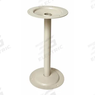 HALLOWELL Bench Pedestal: 8 in x 15 7/8 in, Steel, Tan, Powder Coated - Pedestals for Locker Room Benches