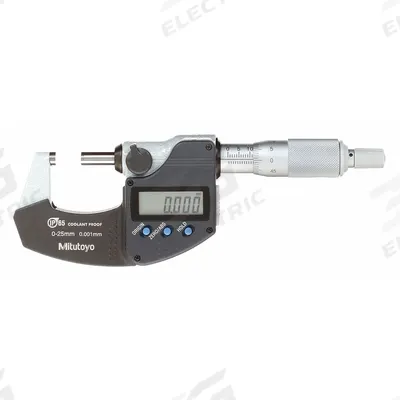 MITUTOYO IP65 Digital Outside Micrometer: 0 mm to 25.4 mm, Inch/Metric - Micrometers with SPC Output