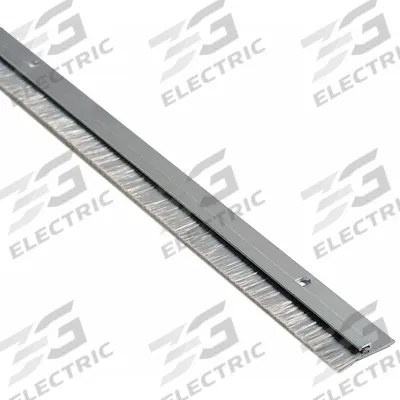NATIONAL GUARD Door Sweep: Brush Insert, Aluminum, 36 in Lg, 1 1/4 in Wd - Door Sweeps