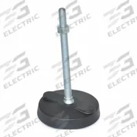 JW WINCO Male-End Leveling Mount: Swiveling Stud, M10 Thread Size, 80 mm, 8,006.8 N Capacity (MPN 10N6WP5N). Key specifications — Finish: Zinc-Plated; Base Shape: Round; Load Capacity: 8,006.8 N; Thrust Pad Material: Rubber; Mounting Holes: Mounting Holes Not Included; Includes: Rubber Pad.