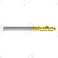 APPROVED VENDOR Ball End Mill: Carbide, TiN Coated, 3 Flute, 1/2" Mill Dia, 1" LOC, 3" OAL (MPN 222-001211)