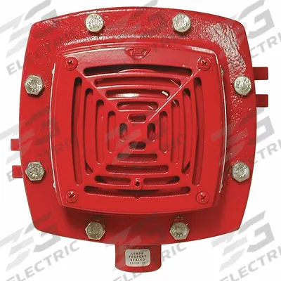 EDWARDS SIGNALING Horn: 120V AC, Horn Sound, Red, 90 dB Alarm Volume @ 10 ft - Max, Horn - Fire Alarm Horns