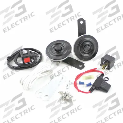 FIAMM Electric Horn: 12V DC, Full Tone, Electric, Black, Unfinished - Electric-Powered Horns